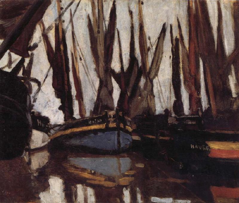Claude Monet Fishing Boats Sweden oil painting art